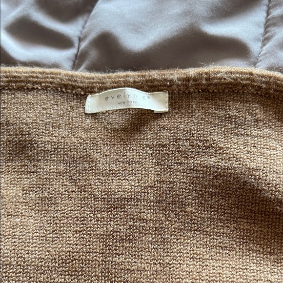 Anthropologie Tan Ruffle Hem Sleeveless Cardigan - Picture 4 of 5